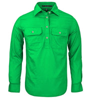 Pilbara Ladies Closed Front L/S Workshirt Emerald