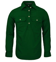 Pilbara Ladies Closed Front L/S Workshirt Green