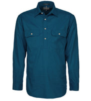 Pilbara Mens Closed Front L/S Workshirt Diesel