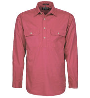 Pilbara Mens Closed Front L/S Workshirt Canyon