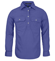 Pilbara Ladies Closed Front L/S Workshirt Lavender