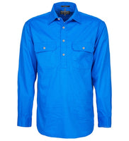 Pilbara Mens Closed Front L/S Workshirt Light Blue