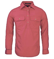 Pilbara Ladies Closed Front L/S Workshirt Canyon