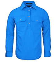 Pilbara Ladies Closed Front L/S Workshirt Light Blue