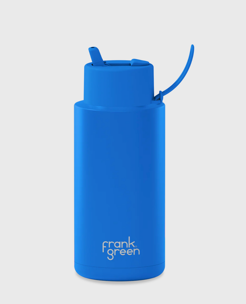 Frank Green 1 Litre Bottle & Lid Set- Blue Lagoon image 0