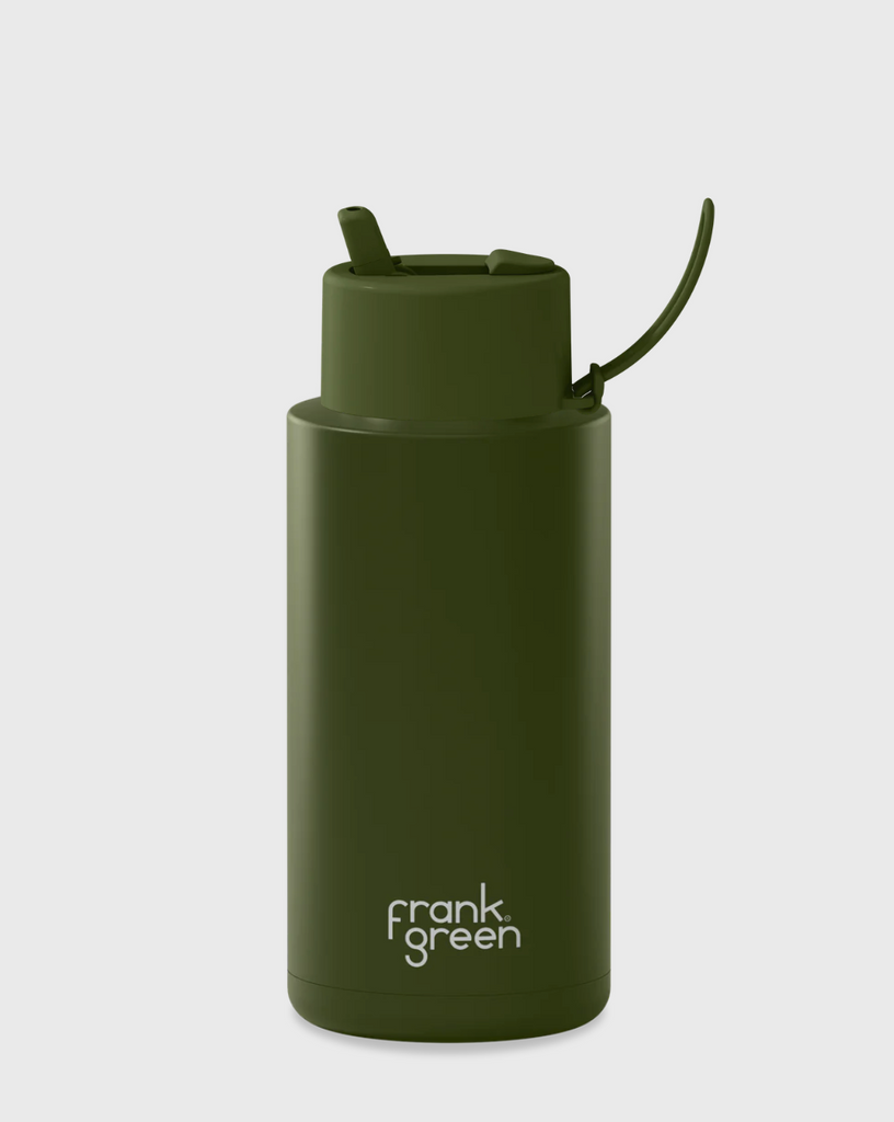 Frank Green 1 Litre Bottle & Lid Set- Khaki image 0