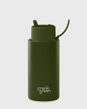 Frank Green 1 Litre Bottle & Lid Set- Khaki image 0