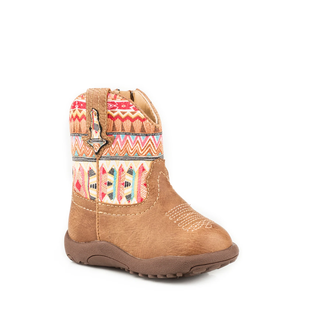 Roper Infant Cowbabies Azteca Boot | Tan Vintage & Aztec Print ...