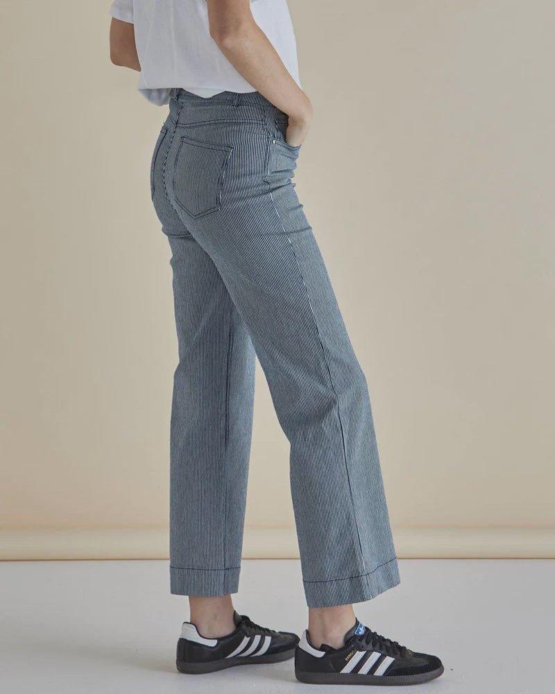 Betty Basics Willow Pinstripe Wide Leg Jean image 2