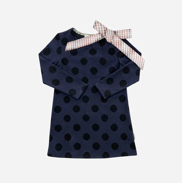 Love Henry Girls Mary Dress - Navy/Black Spot image 0