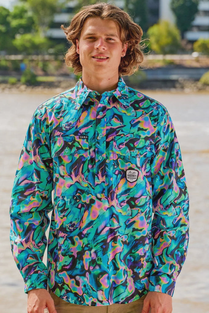 Trademutt Men's Long Sleeve Bleached AZ image 0