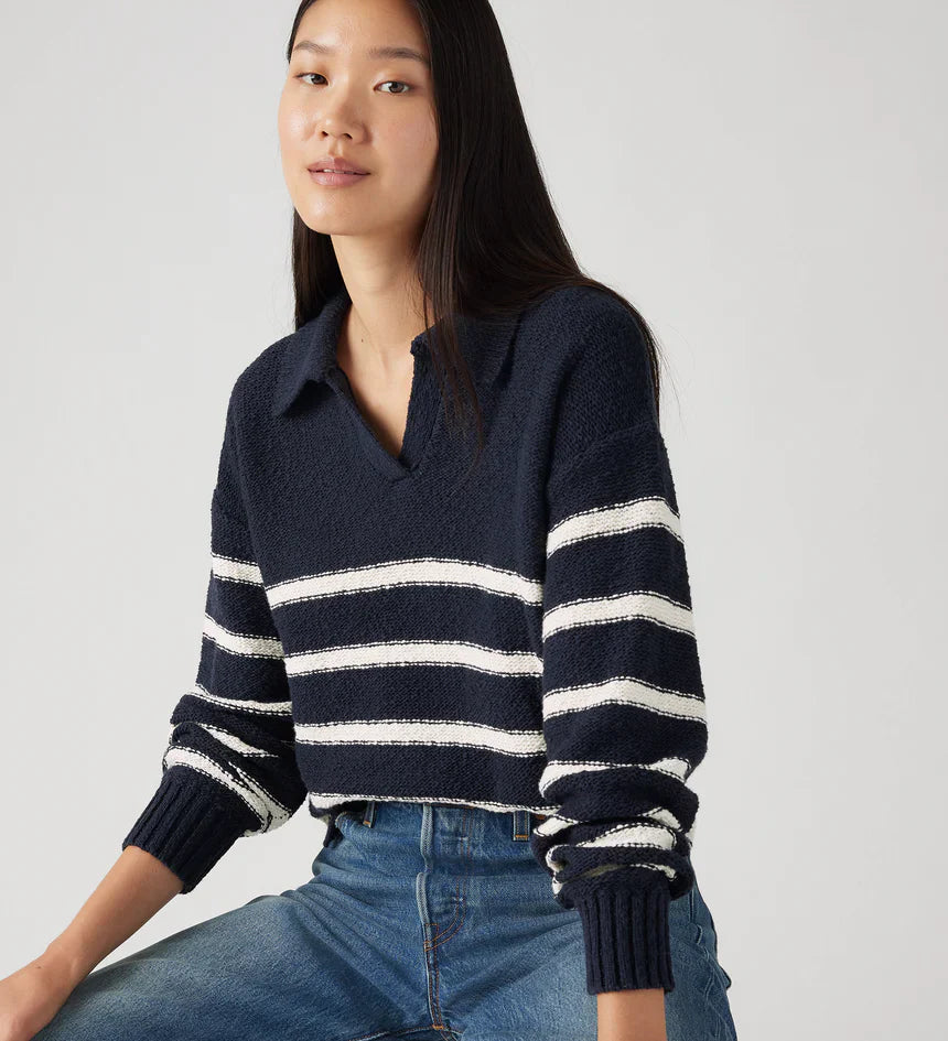 Levi's Navy/White Stripe Sweater image 2