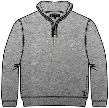 Pilbara Children's Zip 1/4 Fleece Jumper - Grey Marle image 0