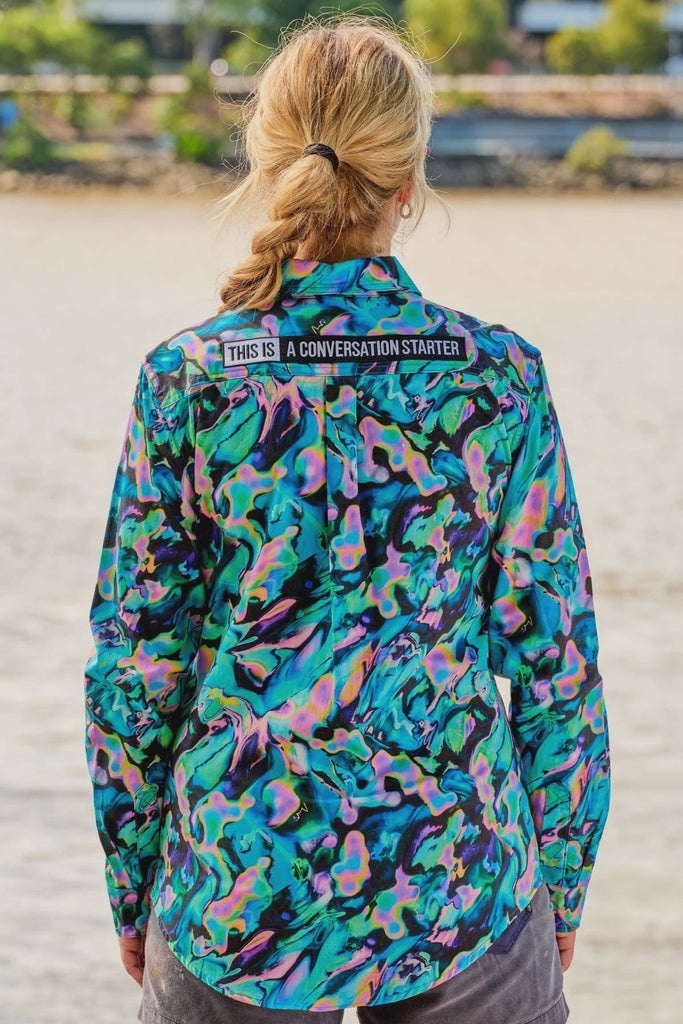 Trademutt Ladies Long Sleeve Bleached AZ image 2