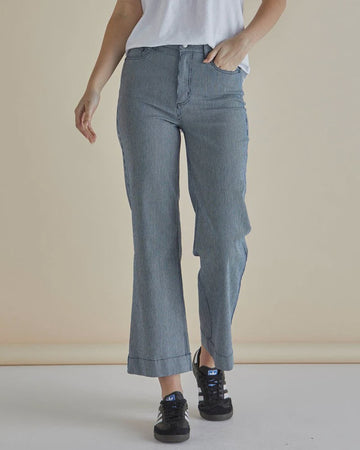 Betty Basics Willow Pinstripe Wide Leg Jean image 0