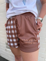 Kids CC Rugby Shorts - Neutral Plaid