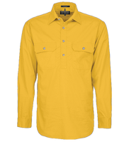 Pilbara Mens Closed Front L/S Workshirt Yellowstone
