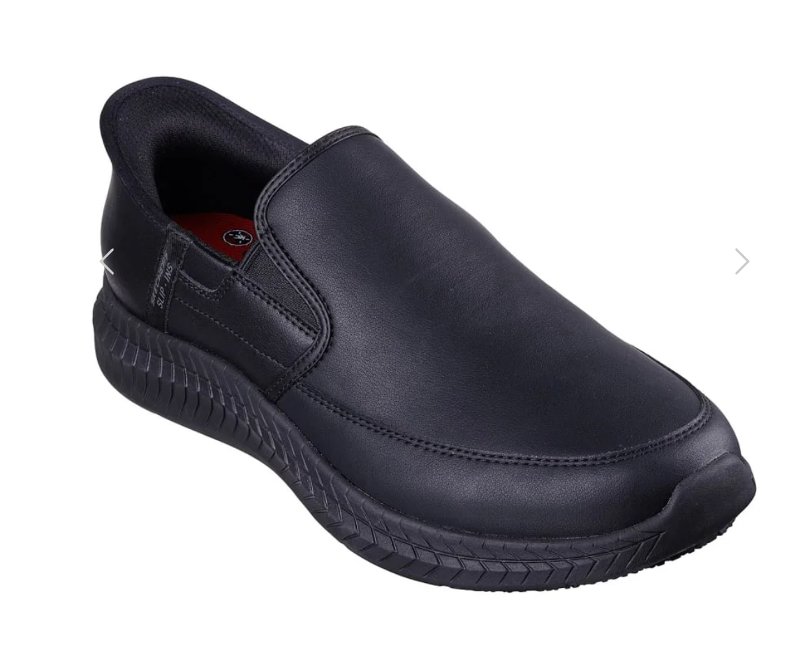 Skechers Work Men\'s Black Slip Resistant Slip On Size 14 Hospitality 200249 NIB Skechers_Mens_200249_Russom_Bl  main image 4