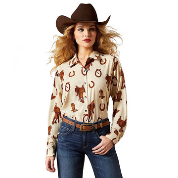 Ariat Rodeo Print Ariat Womens Homestyle Shirt Rodeo Spur Print | Ariat Womens Shirts ...