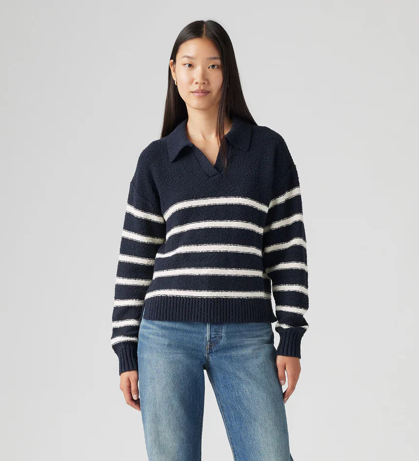 Levi's Navy/White Stripe Sweater image 0
