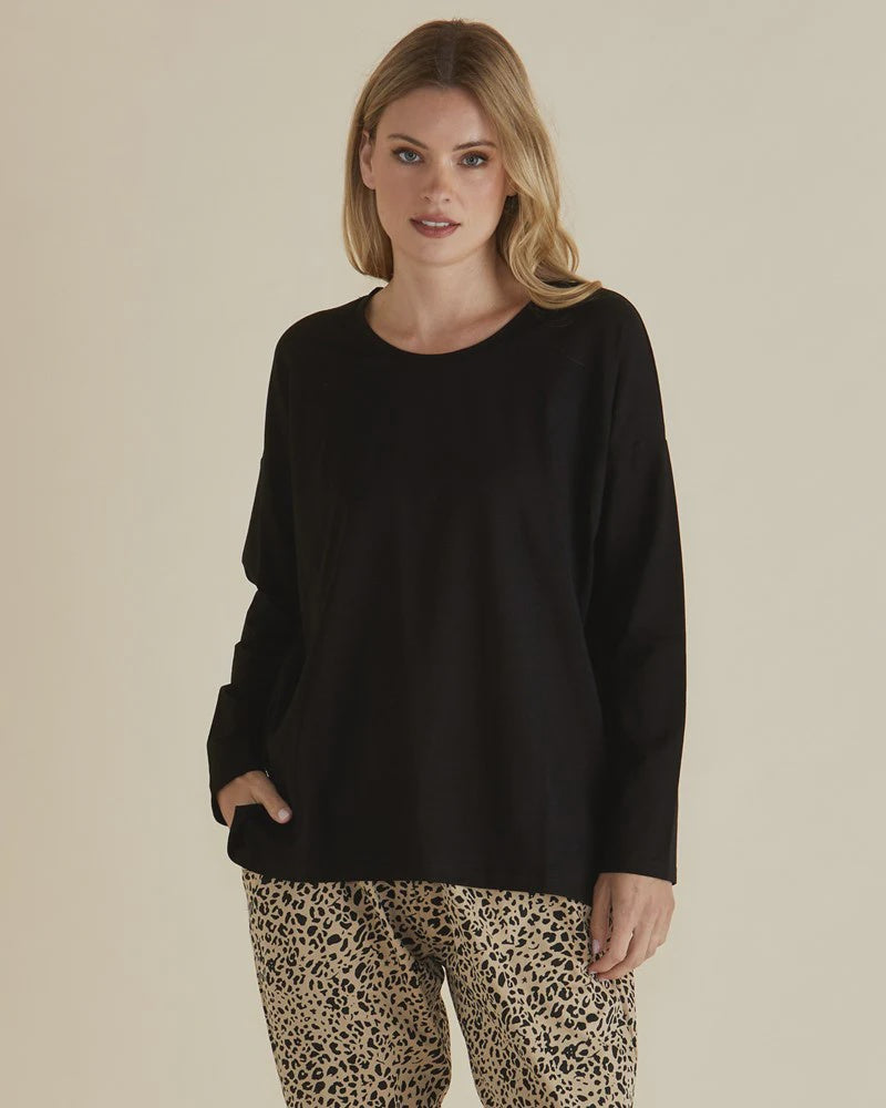Betty Basics Brixley L/S Top - Black image 0