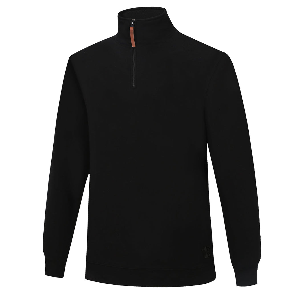 Pilbara Mens 1/4 Zip Black image 0